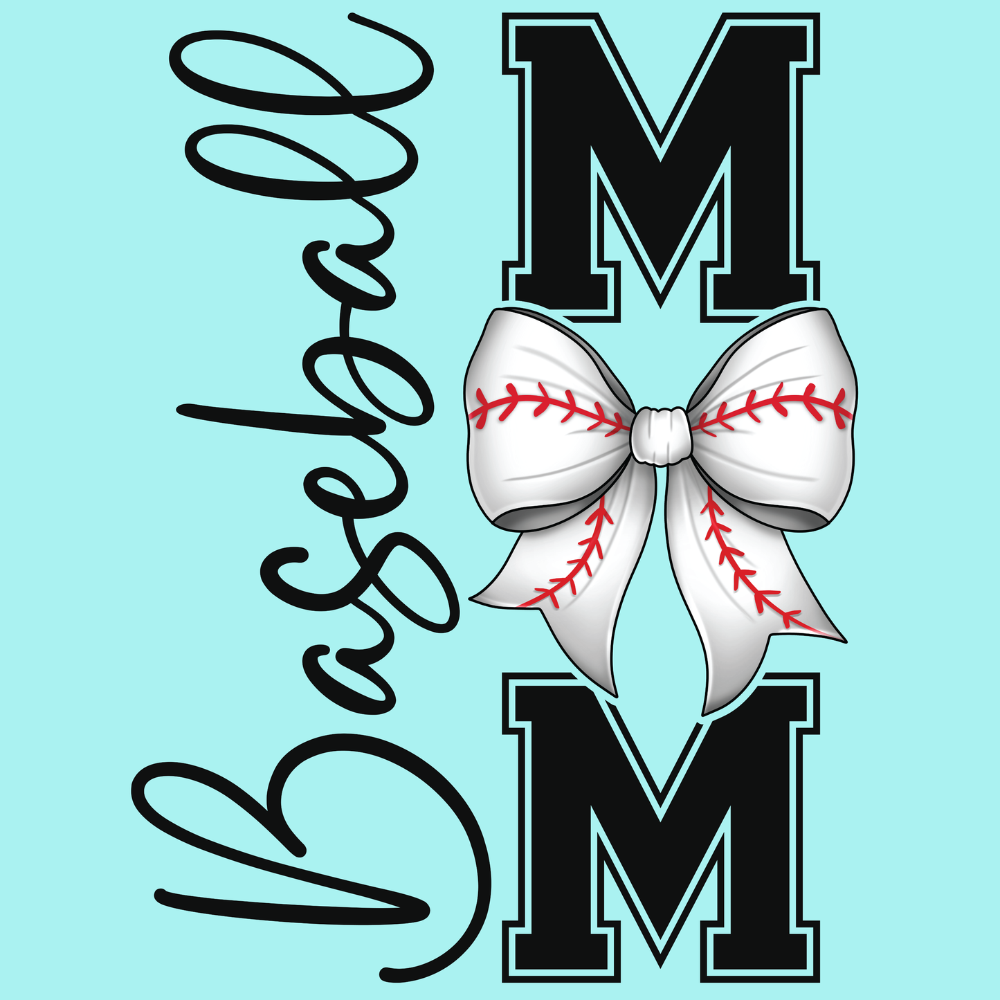 Baseball Mom Vertical Distressed and Non Distressed Options Transfers