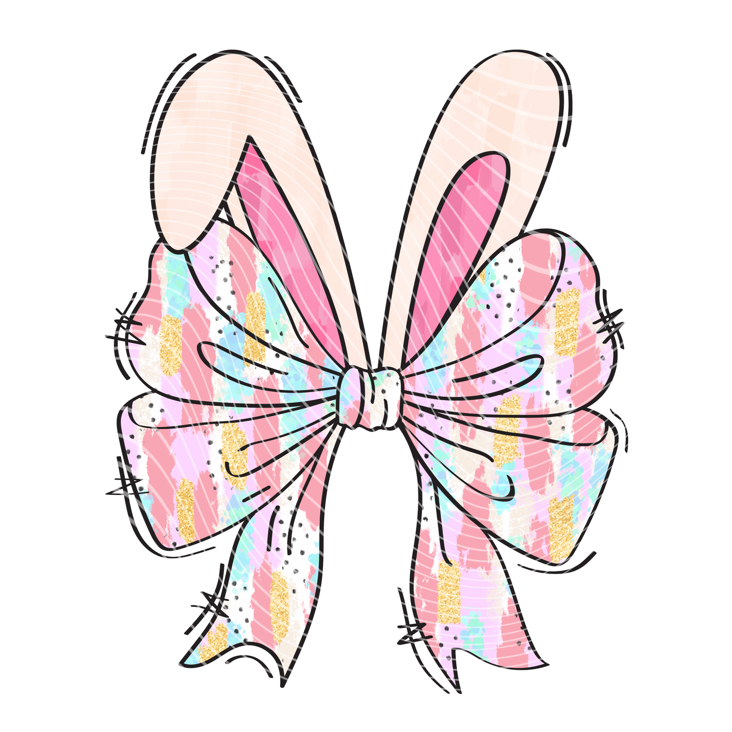 Bunny Ears and Bows Transfer