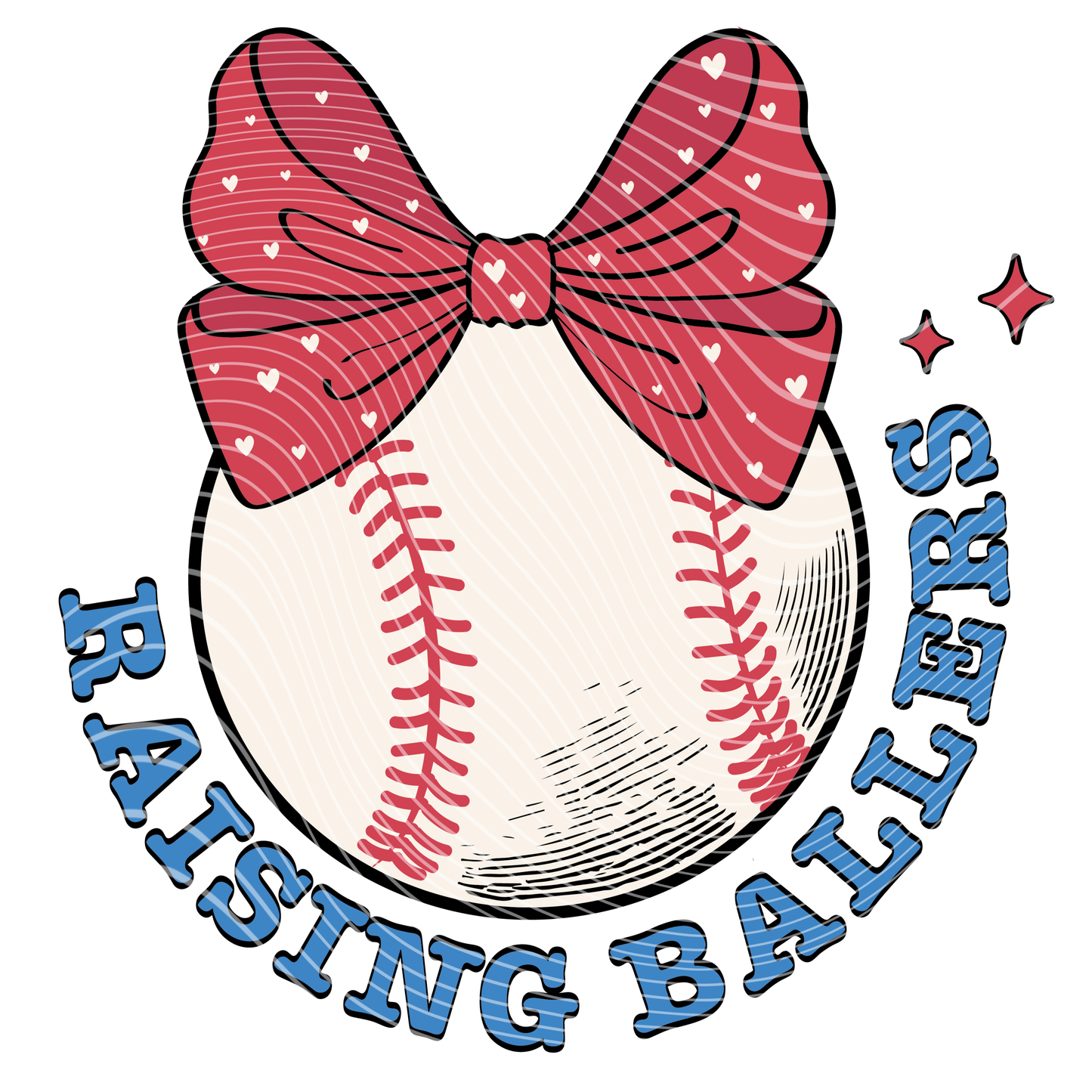 Busy Raising Ballers Baseball with Bow Transfer