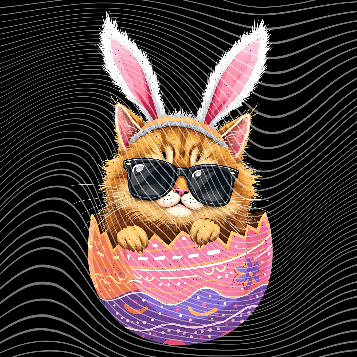 Cute Cat Bunny Ears Transfer