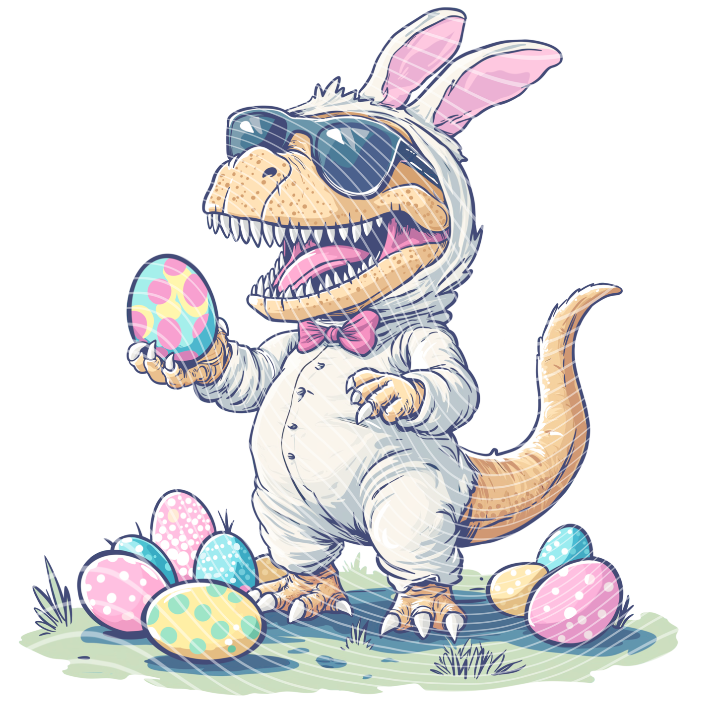 Dinosaur Bunny Transfer