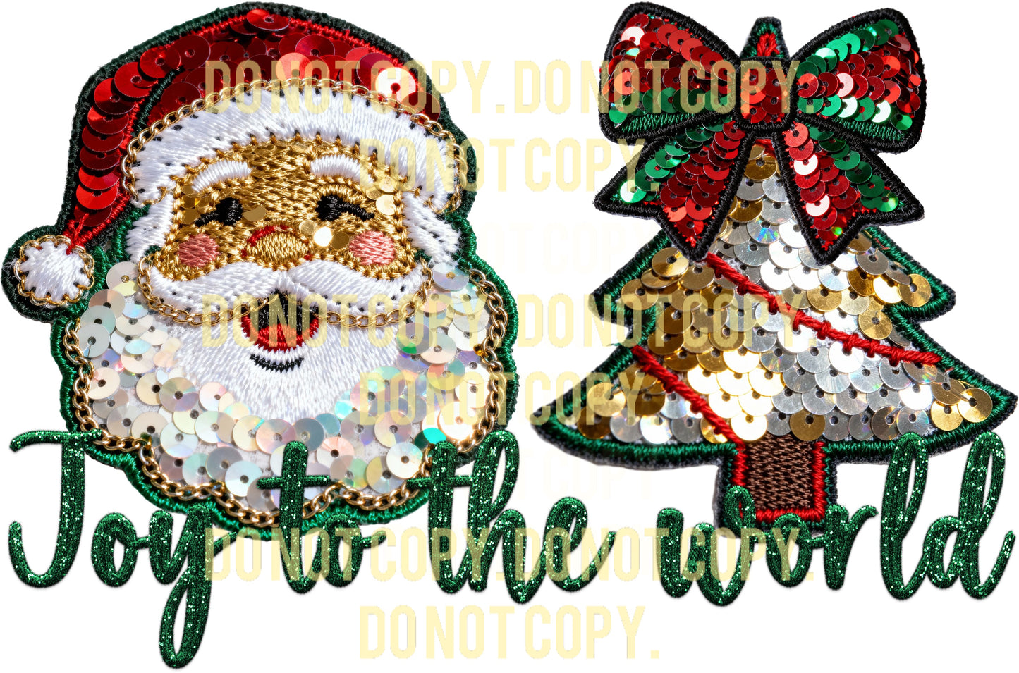 Joy to the World Faux Sequins