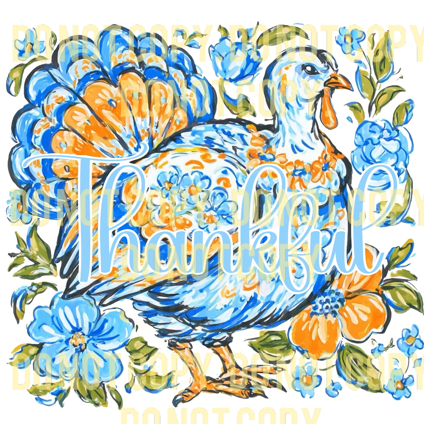 Floral Thankful Turkey