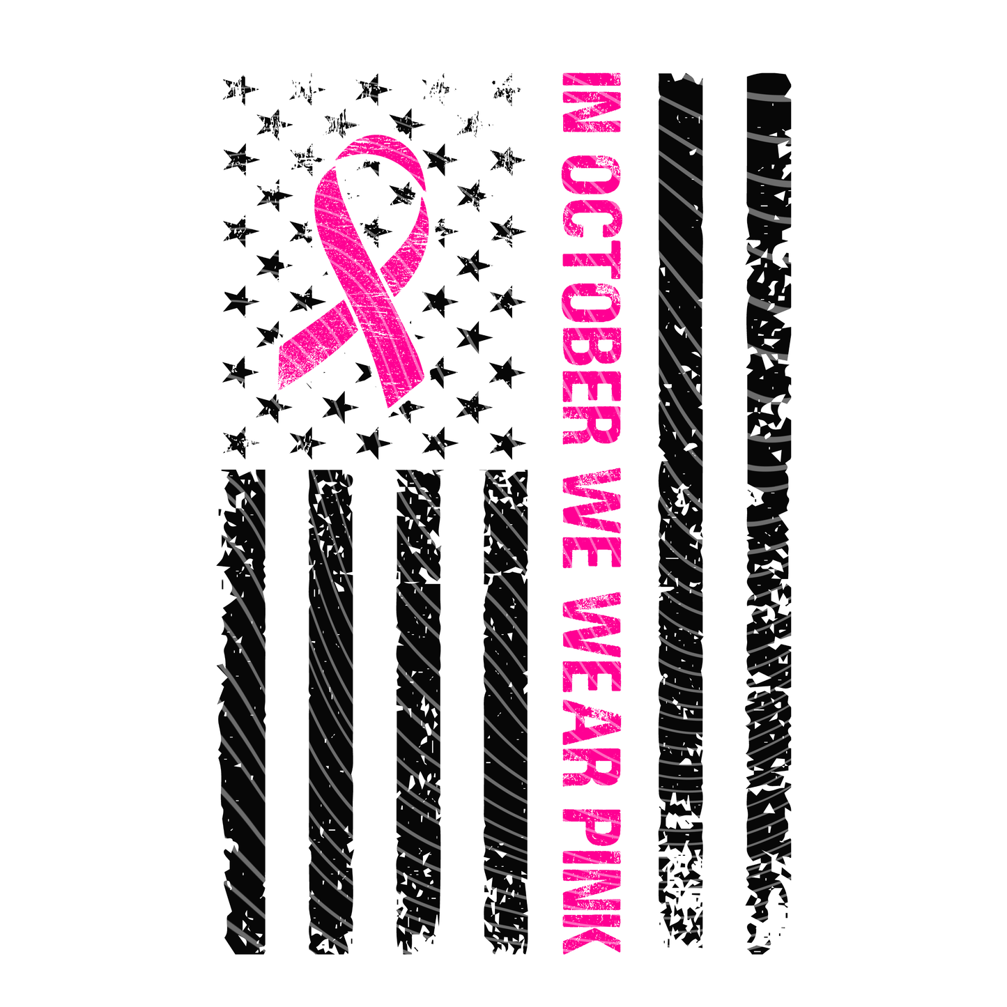 In October We Wear Pink Flag (Multiple Colors Available)