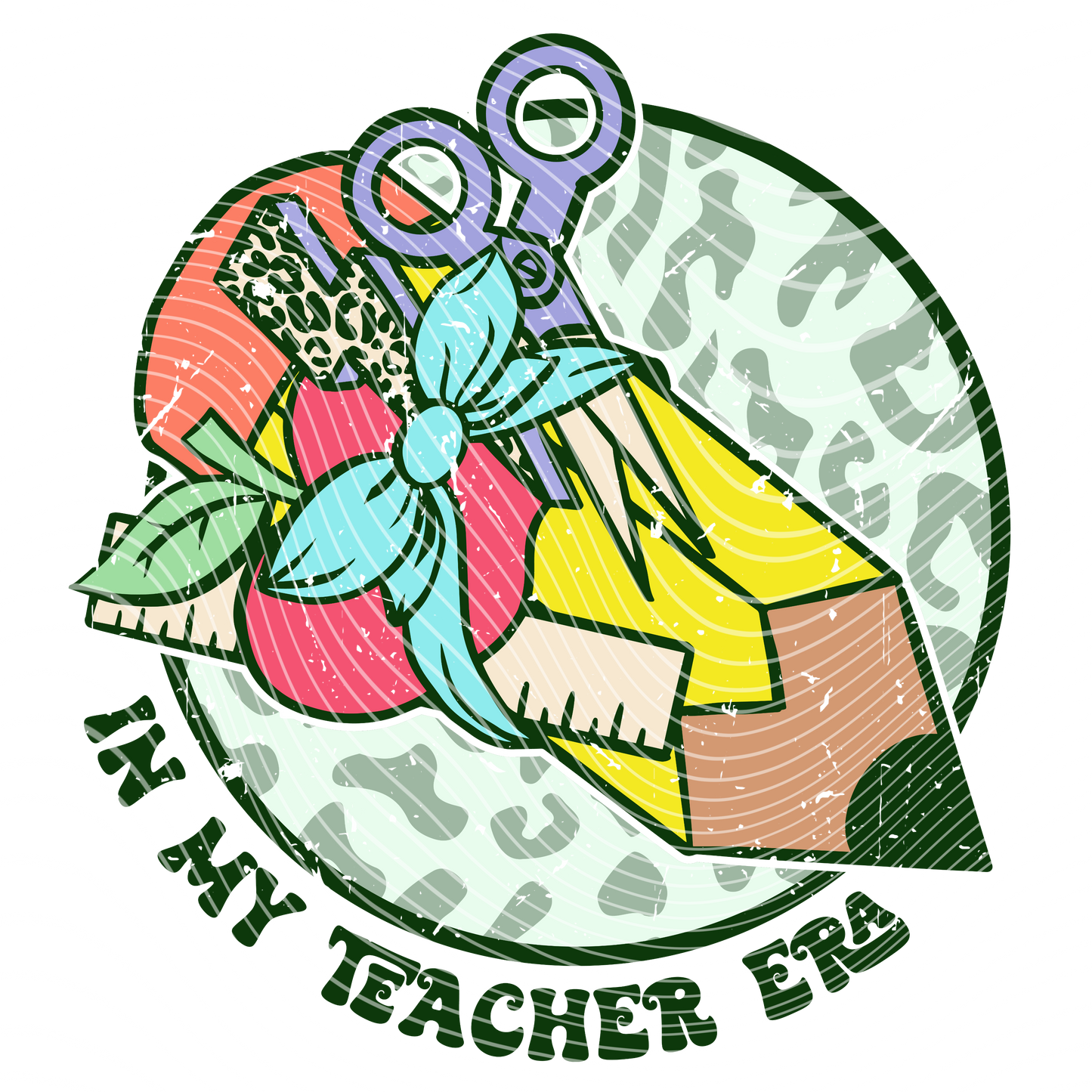 In My Teacher Era Distressed Transfer