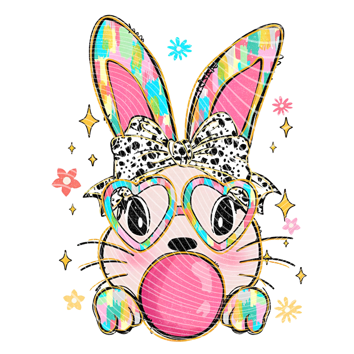 Leopard Gum Bunny Transfer