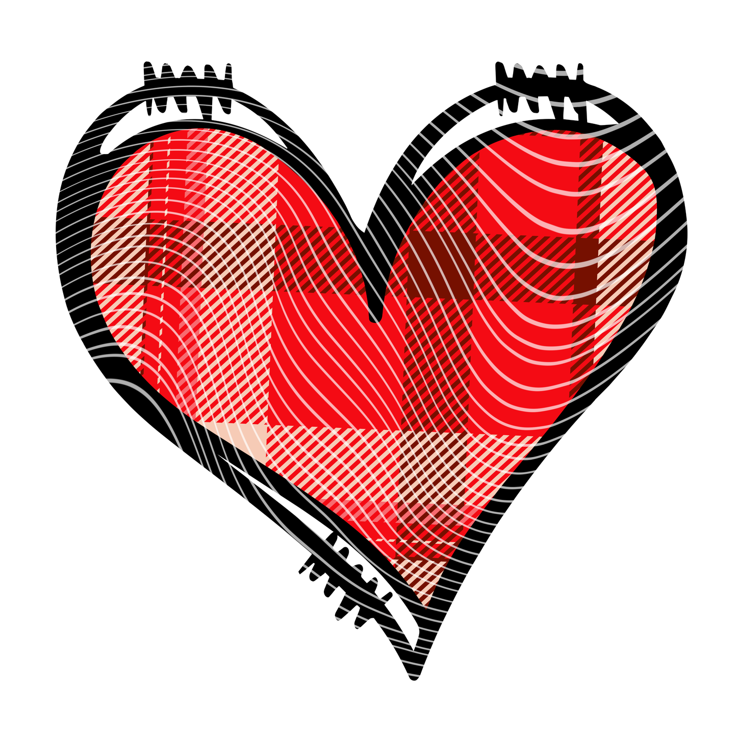 Love Plaid Pocket Transfer