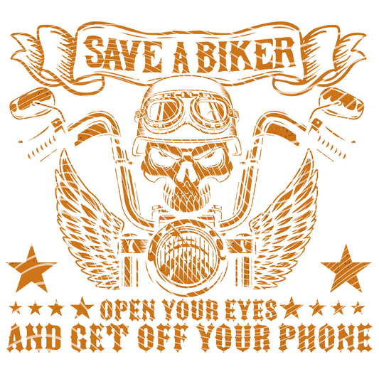Save A Biker Transfer (Multiple Colors)