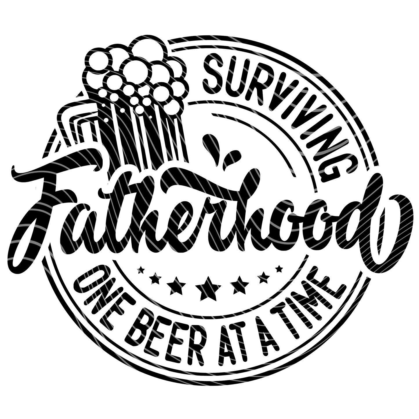 Surviving Fatherhood One Beer at a Time Black Transfer