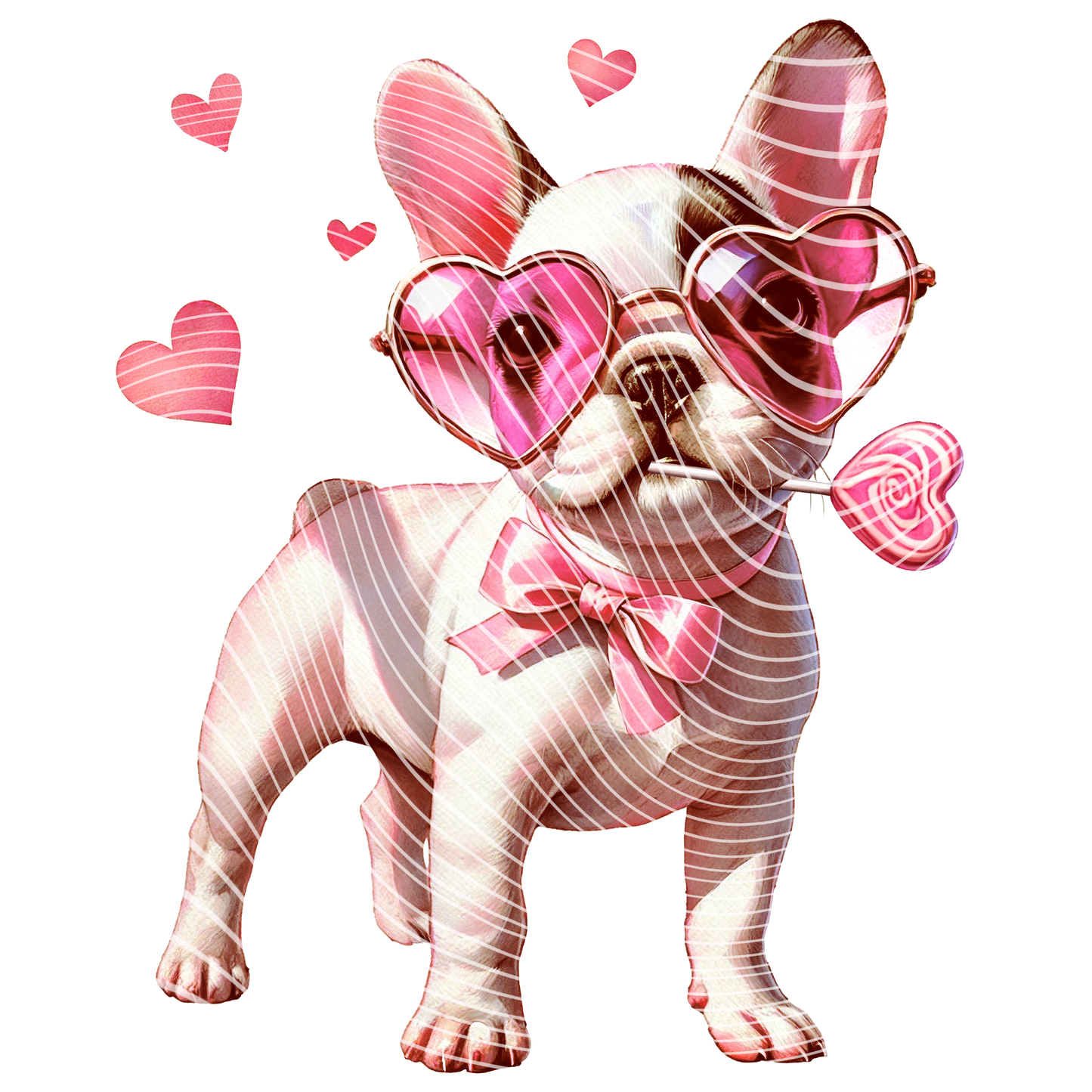 Valentine's Day Frenchie Transfer