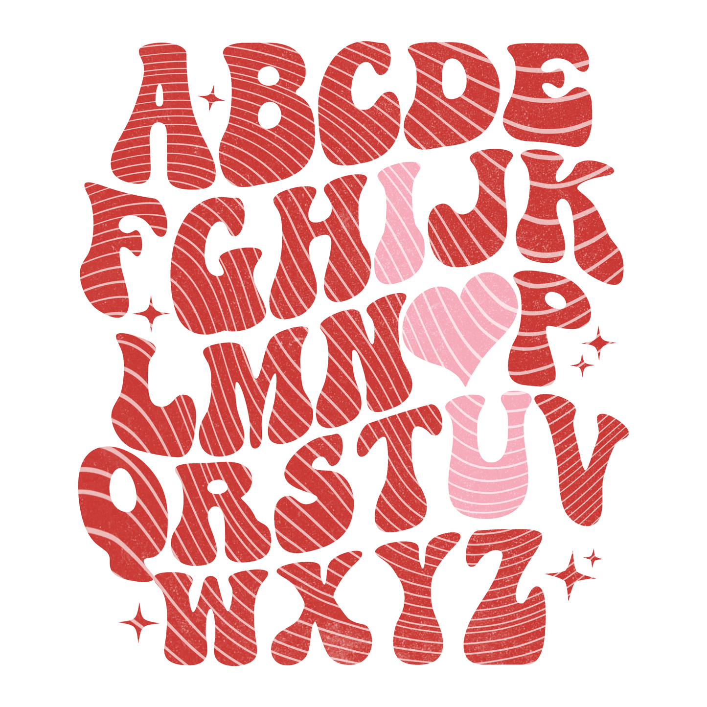 Valentines Alphabet Transfer