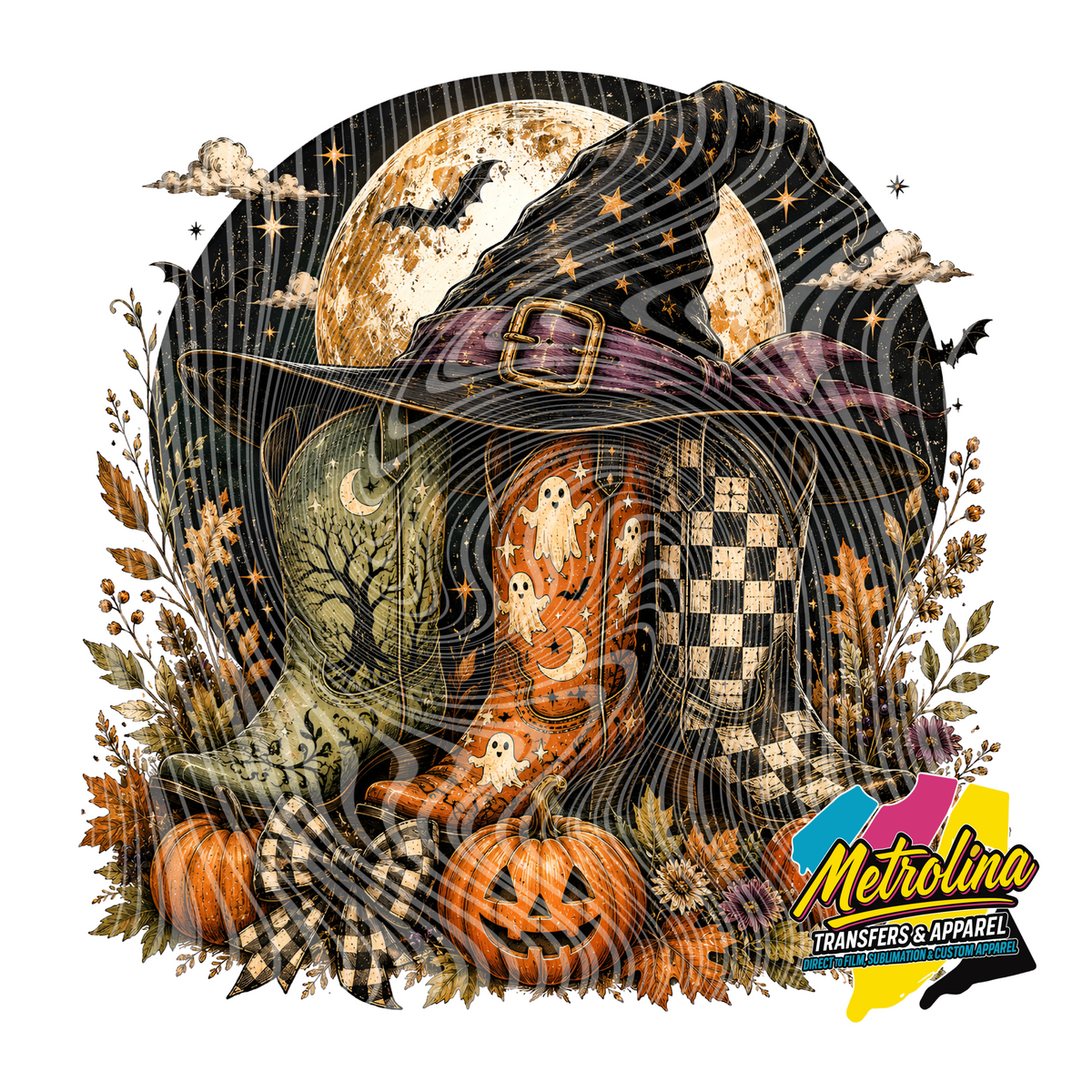 Western Boots Halloween Transfer