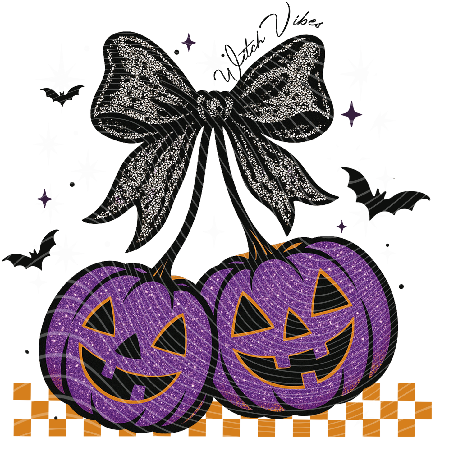 Witch Vibes Glitter Pumpkins
