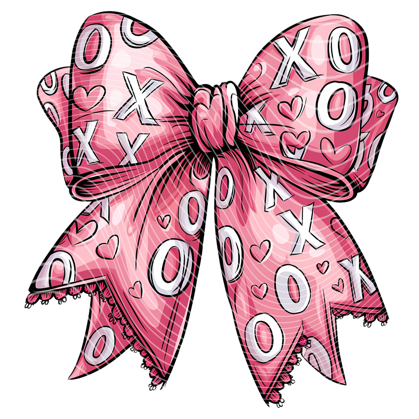 XOXO Valentine Coquette Bow Transfer