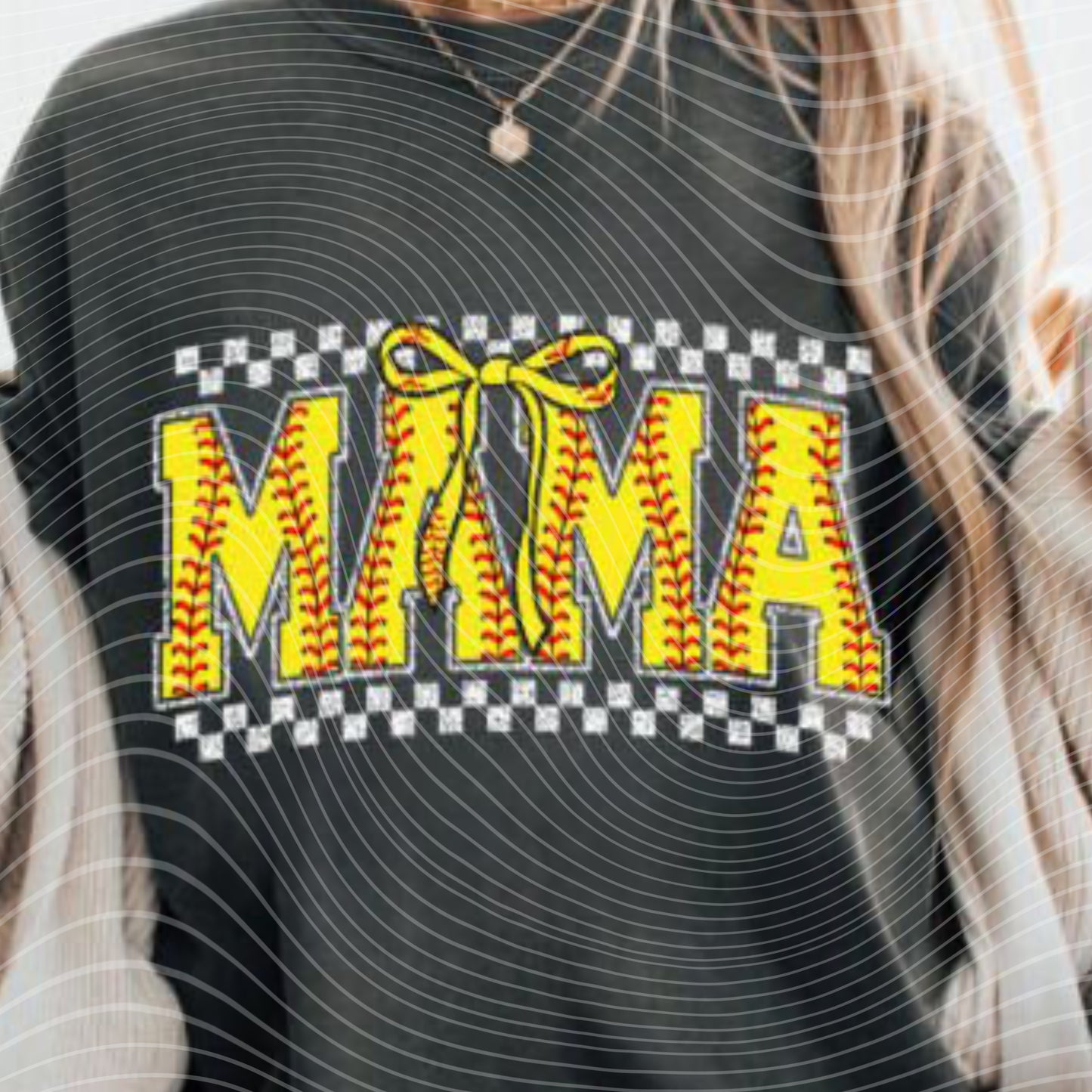 Yellow Softball Mama Transfer
