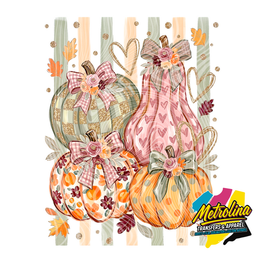 Striped Pumpkins Transfer