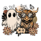 Boho Ghost and Highland Cow