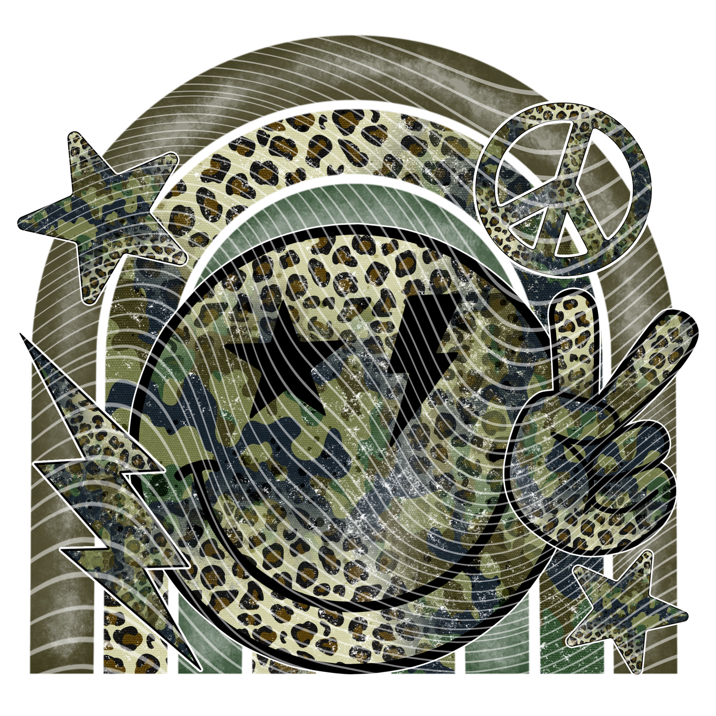 Camo Collage Transfer