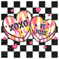 Checkered Candy Hearts Transfer