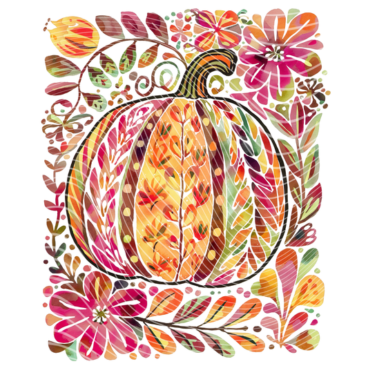 Fall Floral Pumpkin