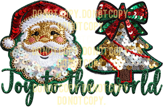 Joy to the World Faux Sequins