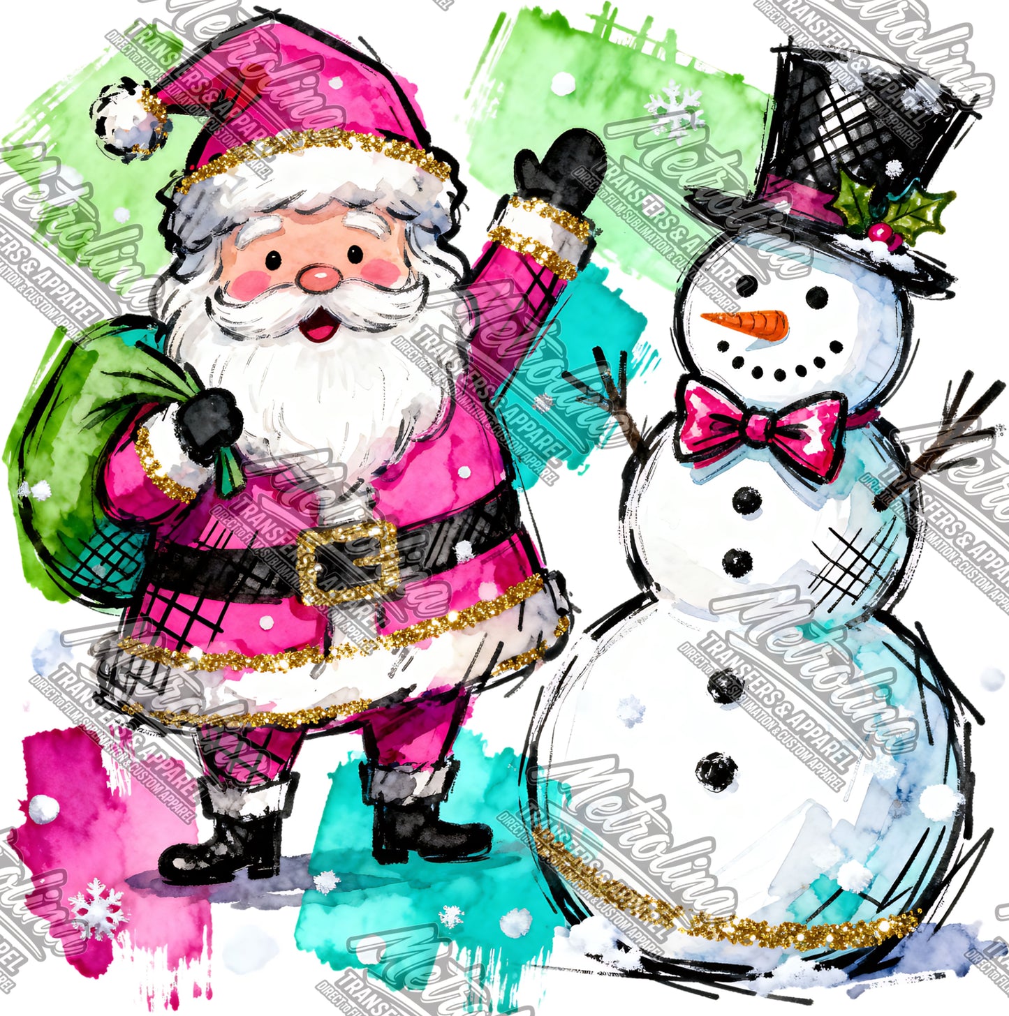 Santa and Snowman