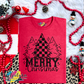 Merry Christmas Checkered Tee