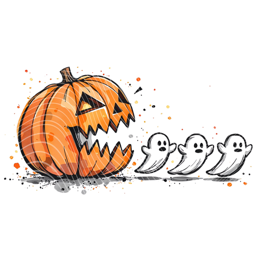 Pac Man Pumpkin Ghost 1