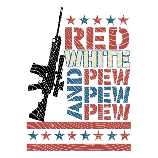 Red White and Pew Pew Transfer