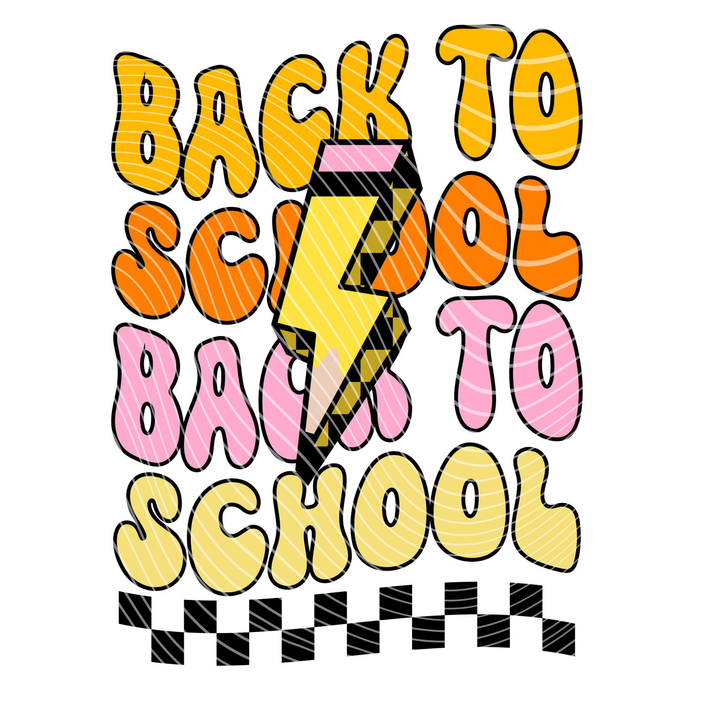 Retro Back To School Transfer