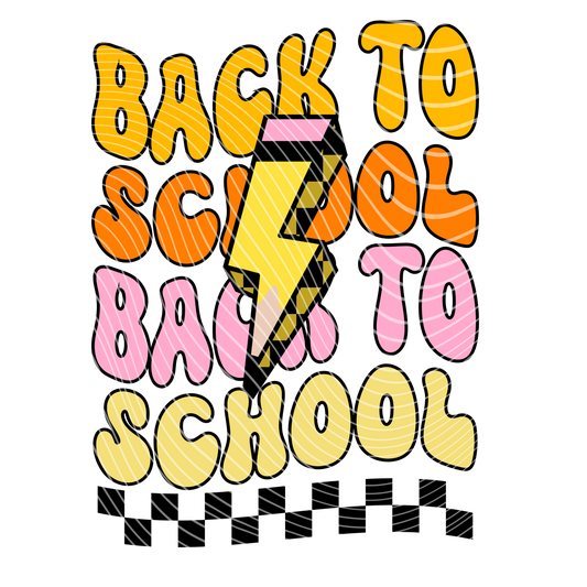 Retro Back To School Transfer