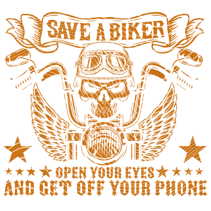 Save A Biker Transfer (Multiple Colors)