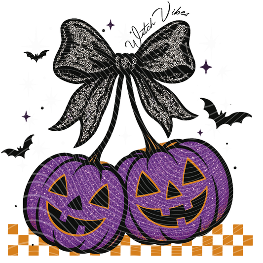 Witch Vibes Glitter Pumpkins